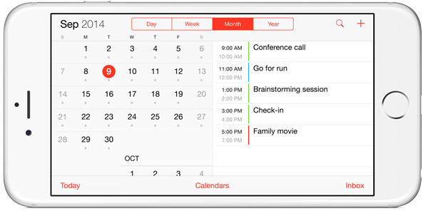 iphone calendar